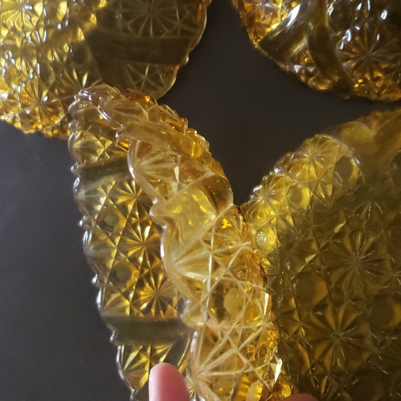 L.G. Wright Daisy and Button Amber Glass - Picture 9 of 12